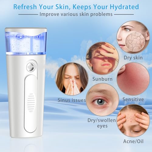 Portable Nano Face Mister, USB Rechargeable Cool Mist Spray