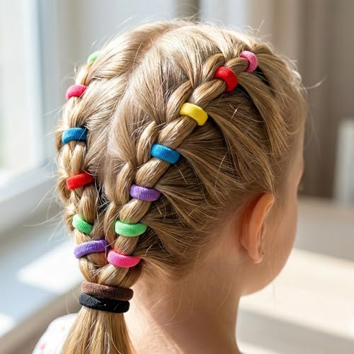 500Pcs Baby Hair Ties Elastic Cotton Ponytail Holders