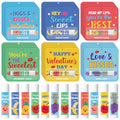 24 Pcs Valentine's Galentine's Day Gifts Bulk Lip Balms Valentine's Day Party Favors Travel Size Lip Moisturizer Care Class Valentine Gifts for Women Teachers Staff Coworkers Wedding Bridal Shower