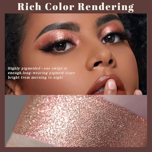 Noerrors Duochrome Champagne Pink Glitter Eyeshadow Palette