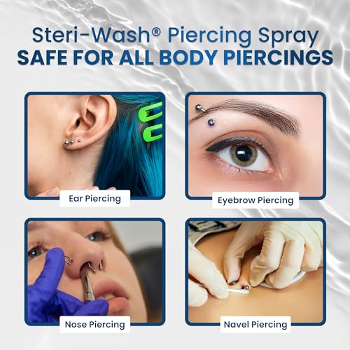 Aftercare Piercing Spray 8 Oz - Vegan Sterilized Solution