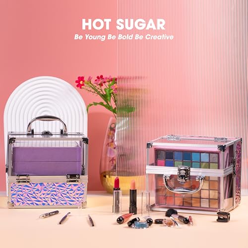 Hot Sugar Teen Makeup Kit for Girls 13-15, Kids Makeup Kit, Makeup Gift Set for Birthday Parties Makeovers & Christmas (Purple)