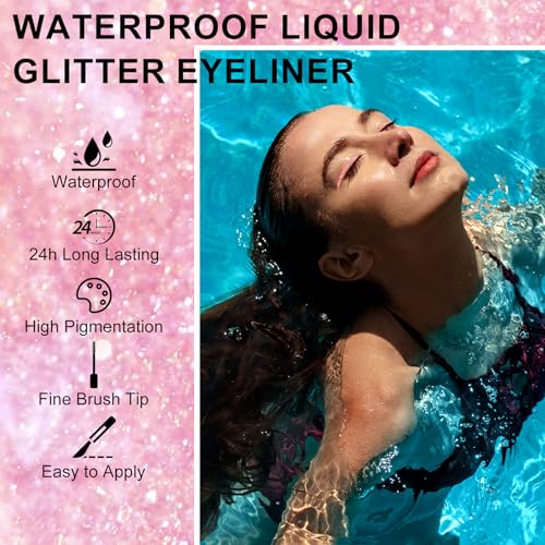 Glitter Liquid Eyeliner 5-Color Set Waterproof
