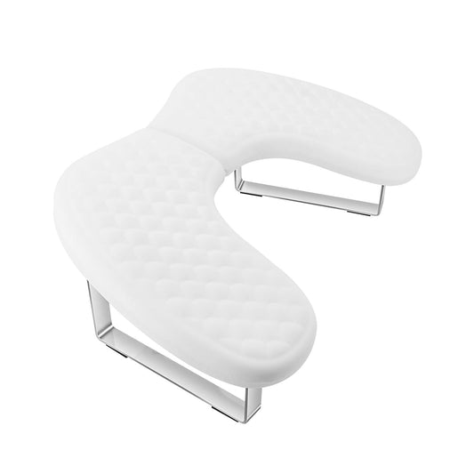 Arm Rest for Nails Tech,U Shape Comfortable Nail Arm Rest Pillow Cushion,Detachable Manicure Hand Rest Holder with Anti-slip Legs,Memory Foam(White)