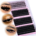 CORUSCATE Cluster Lashes with Spikes 60D80D100D - DIY Thick Volume Eyelash Extensions