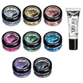 Holographic Chunky Glitter by Moon Glitter ? 100% Cosmetic Glitter for Face, Body, Nails, Hair and Lips - 0.10oz - Set of 8 colours