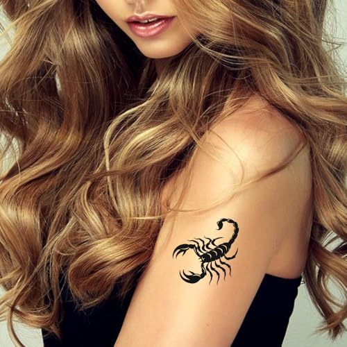 Black Scorpion Temporary Tattoo Sheets - 12 Pack