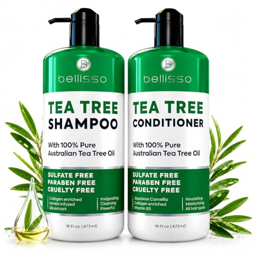 Tea Tree Shampoo & Conditioner Set | Australian Oil, Sulfate Free
