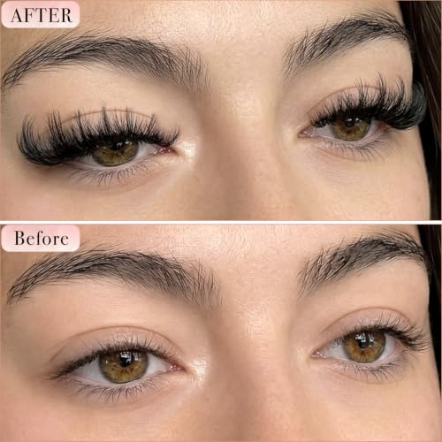 QUNETY U10 D Curl False Eyelashes Cat Eye Fluffy Spikes Wispy Lashes 8-16mm