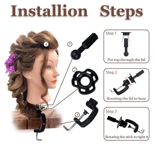 Opini Mannequin Head 100% Human Hair 22-24" Brown