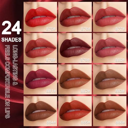 Cranberry Red Velvet Matte Lipstick | Waterproof Long-Lasting