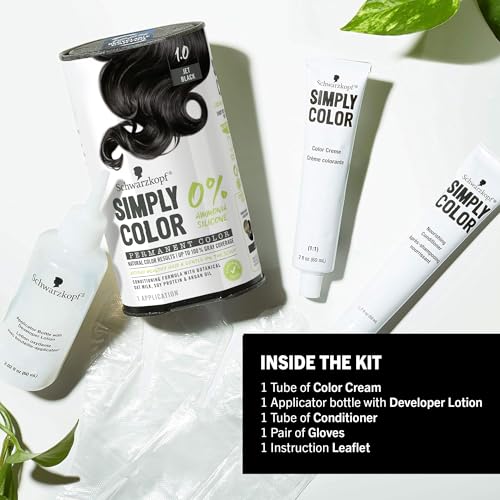 Schwarzkopf Simply Color 1.0 Jet Black Permanent Hair Dye