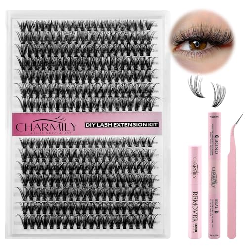 DIY Lash Extension Kit 280pcs 0.07D Clusters 9-16mm