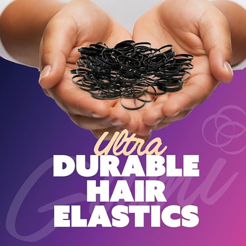 Gumi Good Black Hair Elastics - Ouchless, Snag-Free Bands