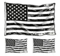 USA Flag Temporary Tattoos - Waterproof, 6 Sheets