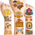 96 Cowboy Temporary Tattoos for Kids | Western Party Favors