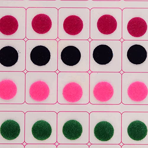VAMA Premium Velvet Bindi Book - 504 Multicolor Medium Bindis