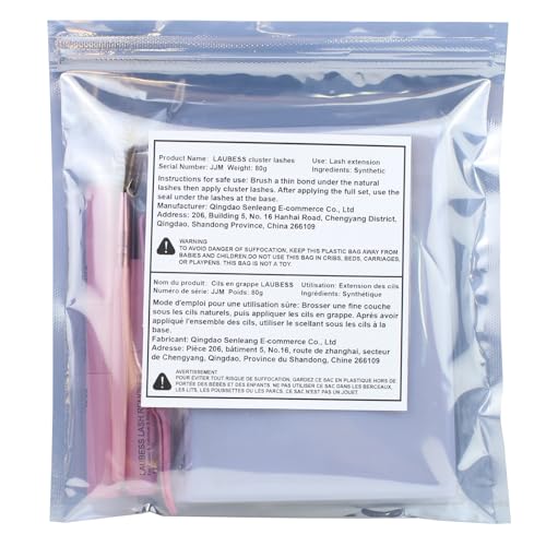 Lash Extension Kit 300 Pcs Lash Clusters Kit Lash Bond and Seal Waterproof DIY Lash Extension Kit Lash Remover Eyelash Brush Lash Tweezers Eyelash Extension Kit (Set 20D/40D/50D-0.07C-8-16Mix)