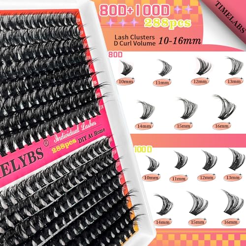 DIY Fluffy Lash Extension Kit 288pcs 80D+100D