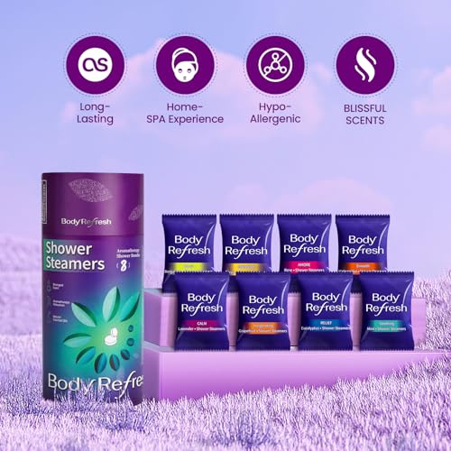 Aromatherapy Shower Steamers 8 Pack - Long-Lasting Essential Oils