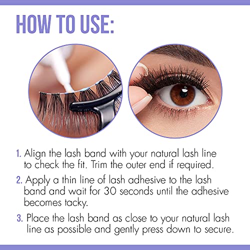 DUO Rosewater & Biotin Eyelash Glue - Clear Strip Lash Adhesive with Brush Applicator, All Day Hold, 0.18 oz
