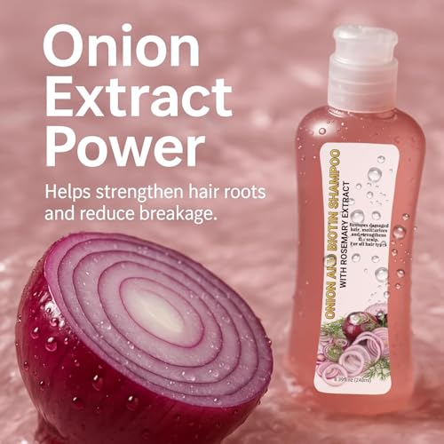GROEI Onion Biotin & Rosemary Shampoo and Conditioner Set - Hydrating Hair Care for Dry, Damaged Hair