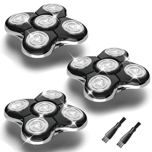 3Pack Shaver Replacement Head Compatible with Remington Balder Pro Head Shaver ModelSPR-XR7000,with 2 Sweeping Brush