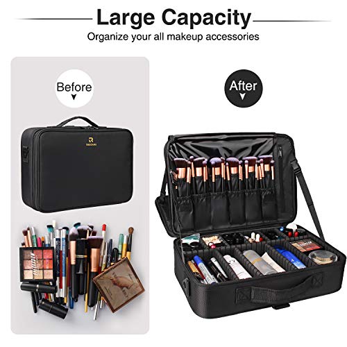 Relavel Makeup Case Large Bag Professional Train 16.5 inches Travel