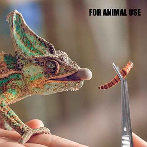 Stainless Steel Tweezers, with Curved Serrated Tip Multipurpose Sewing Machine Tweezers Forceps for Craft Repairing (10PCS)