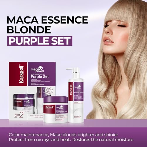 Karseell Purple Hair Mask & Shampoo Set for Blonde & Gray Hair