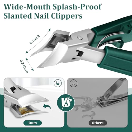 Eagle Beak Nail Clipper Set - Ultra Sharp Stainless Steel, 3-Piece for Thick & Ingrown Toenails