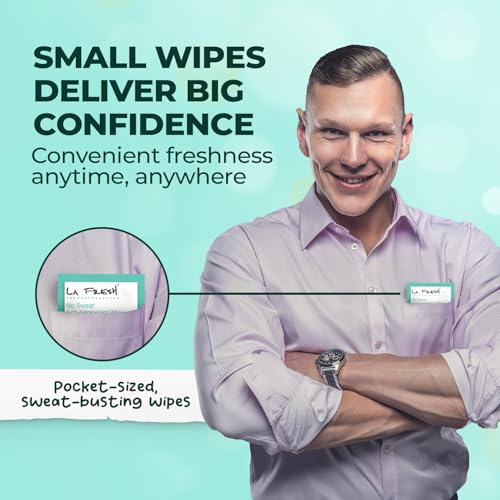 Travel Antiperspirant Body Wipes - 50 Individually Wrapped Deodorant Wipes