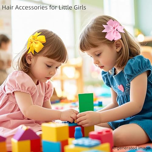 40-Piece Grosgrain Pinwheel Hair Bows with Alligator Clips