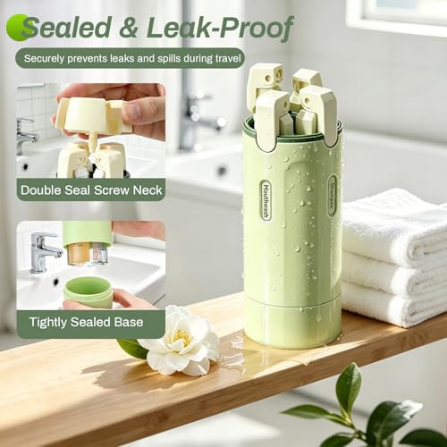 CLRDZN 4-in-1 Travel Dispenser Bottle Set - 30ML Leakproof Toiletry Containers