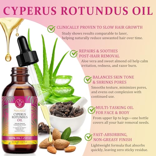Cyperus Rotundus Oil - Natural Hair Removal & Inhibitor 60ml