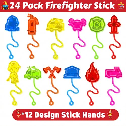 48pc Firefighter Party Favors Set - Stick Hands & Tattoos