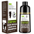 Dark Brown Hair Dye Shampoo for Grey Hair Coverage