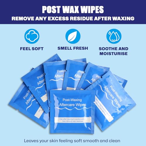 Nose Wax Kit, 120 g Wax, 30 Applicators,Nostril and Ears Hair Removal Kit for Men & Women,Includes 15 Balm Wipes and Mustache Guards etc. Lasts up to 6 Weeks