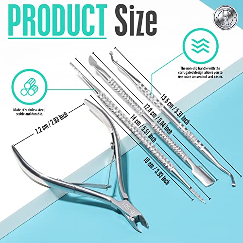Fandamei Stainless Steel Cuticle Trimmer & Ingrown Toenail Tool Kit