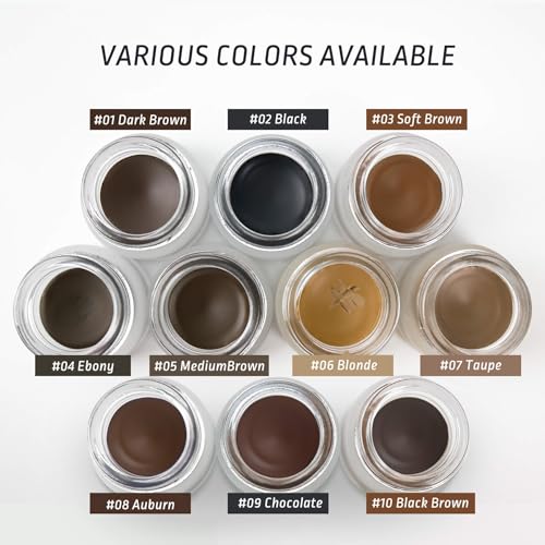 Eyebrow Pomade Kit 2-Pack Waterproof Brow Color – Dark Brown & Taupe