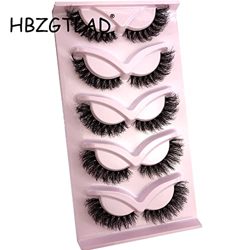5 Pairs 3D Mink False Lashes - Fluffy Wispy Strips 8mm-22mm