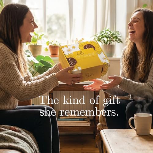The Love Crate Co Gift Baskets for Women, Unique Birthday Gifts, Best Friend Birthday Gift, Get Well Soon, Sending Sunshine Sunflower Gifts for Women, Thinking of You Care Package