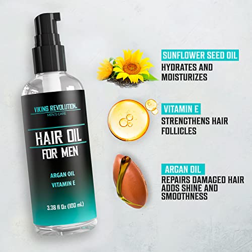 Viking Revolution Men's Hair Care Kit - Sea Salt Spray, Clay, Powder & Combs