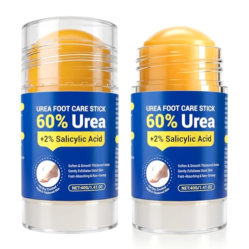 Mokasakiso 60% Urea Foot Cream Stick with 2% Salicylic Acid - Deep Moisturizing for Cracked Heels & Calluses