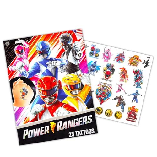 Power Rangers Temporary Tattoo Party Favor Set 75 Pc
