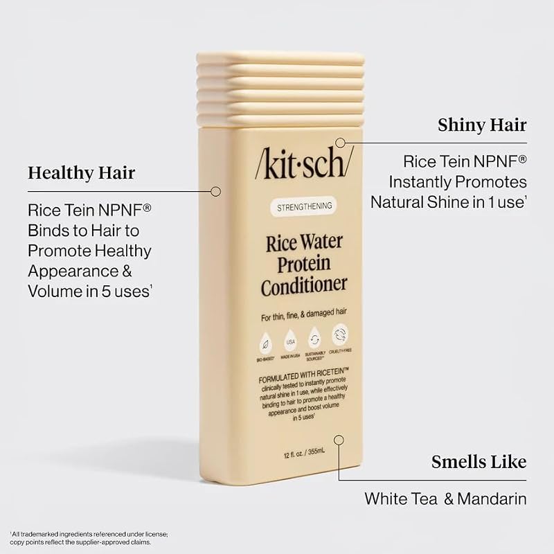 Kitsch Strengthening Rice Water Conditioner for Fine Hair - 12.3 oz