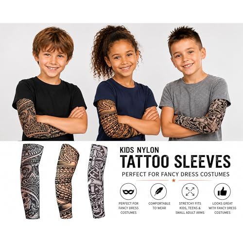 Temporary Tattoo Sleeves - 3 Pack Tribal Hawaiian Pirate Design