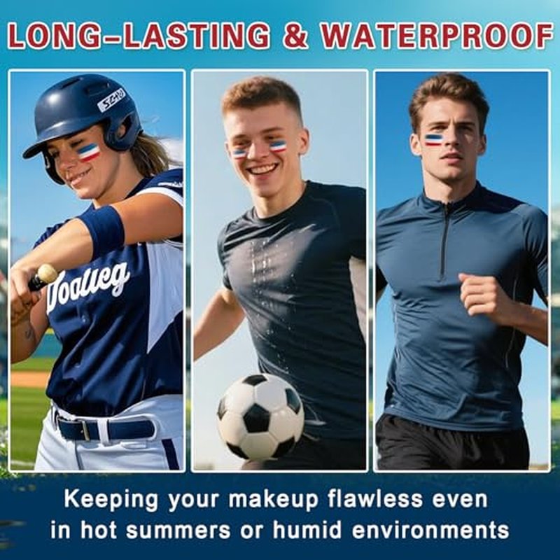 Patriotic Face Paint Stick - USA Flag Colors for Sports