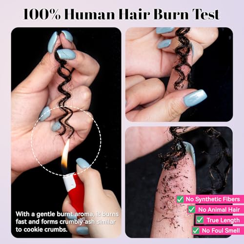 Feather Crochet Human Hair 18 Inch 120g Deep Curly