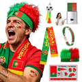Portugal Fan Celebration Kit - Scarf, Face Paint, Headband & More